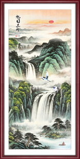 竖幅山水国画
