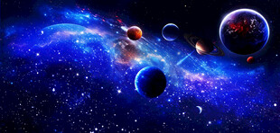 蓝色宇宙星空图