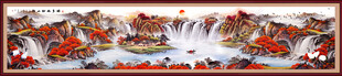 聚宝盆山水画