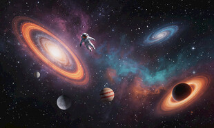 梦幻外太空银河星空宇宙星球背景
