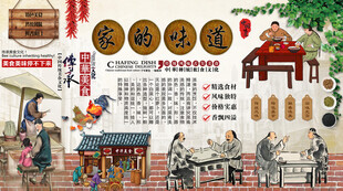 家的味道背景墙