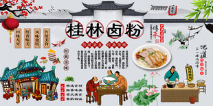 桂林卤粉背景墙
