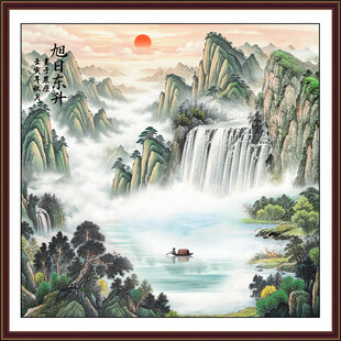 方形山水画