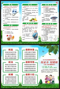全民健康素养宣传月三折页