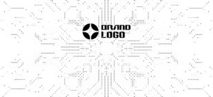科技logo墙芯片电路铝板图案