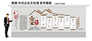 中式企业文化墙