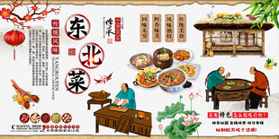 东北菜背景墙