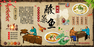酸菜鱼背景墙