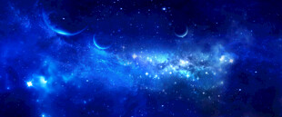 蓝色梦幻宇宙星空背景图
