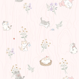 兔 猫 数码印花
