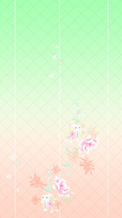 渐变底色花卉汉服