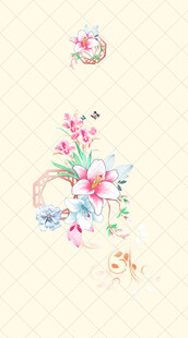 花卉刺绣图案汉服