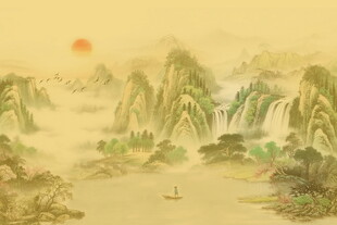 中式意境山水画