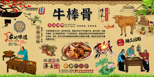 牛棒骨背景墙