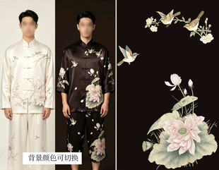 中式传统刺绣服饰展示