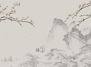 中式花鸟山水
