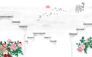 水墨山水画
