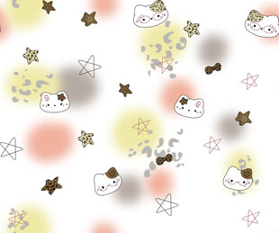 可爱卡通动物星星背景图