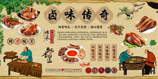 卤味传奇背景墙