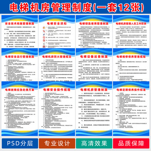电梯机房制度牌