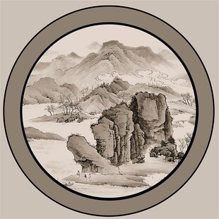 古朴中式山水装饰画