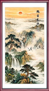竖幅山水画