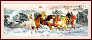 八骏图壁画