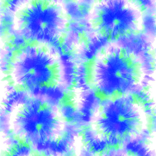 蓝绿渐变梦幻花纹图案