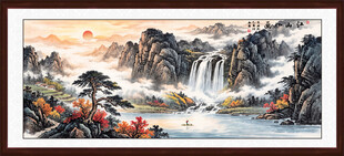 迎客松山水装饰画