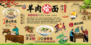 羊肉烩面背景墙