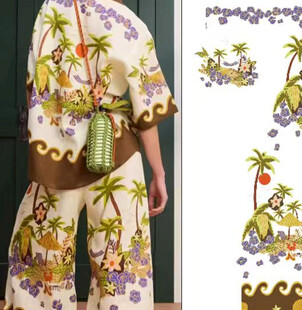 矢量热带风情印花服饰设计图