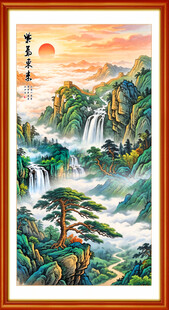 竖幅山水画