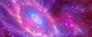 紫色宇宙星空星云背景图