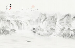 山水水墨画