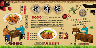 猪脚饭背景墙