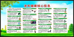 老年健康核心信息宣传栏