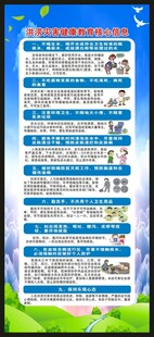 洪涝灾害健康教育核心信息展架