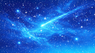 梦幻蓝色星空流星背景图