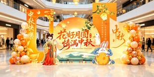 商场中秋国庆美陈布置