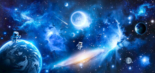 浩瀚星空宇宙黑洞外太空星球背景