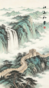 长城山水画