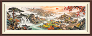 迎客松国画