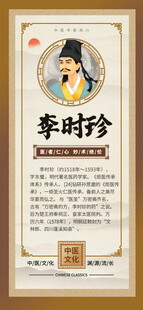 李时珍人物介绍海报
