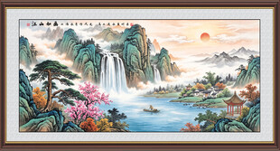 巨幅国画山水画