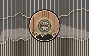 新中式格栅背景墙