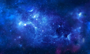 蓝色梦幻宇宙星空背景图