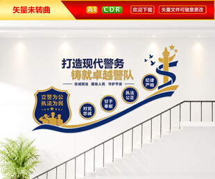 现代警务文化墙