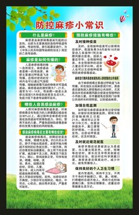 预防麻疹知识海报