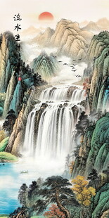 竖幅山水画