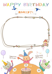 生日派对装饰边框
